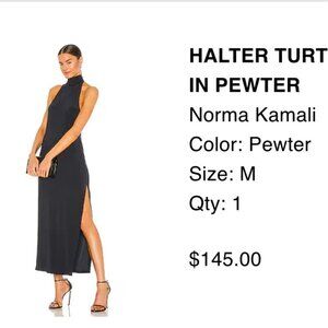 Halter Turtle Side Slit Gown